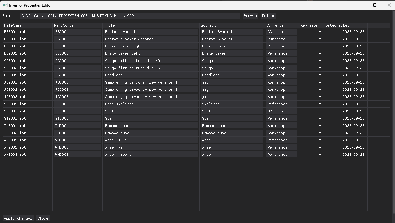 Prototype bike frame
