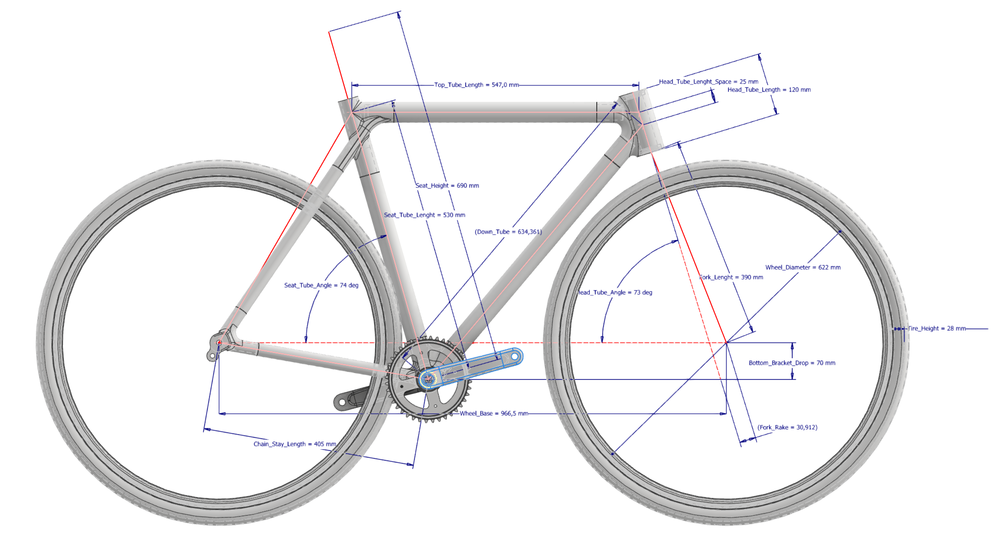 Prototype bike frame